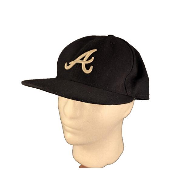 Atlanta Braves Hat 8 New Era 59Fifty Official On-Field Navy Performance Headwear - Picture 1 of 11